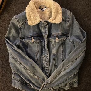 Divided Denim Faux-Fur Jacket